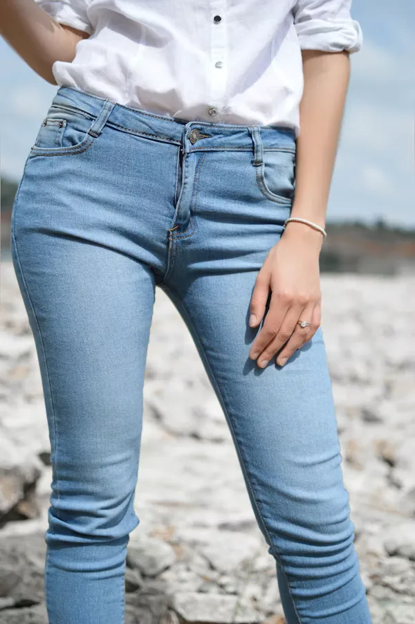 Straight leg jeans